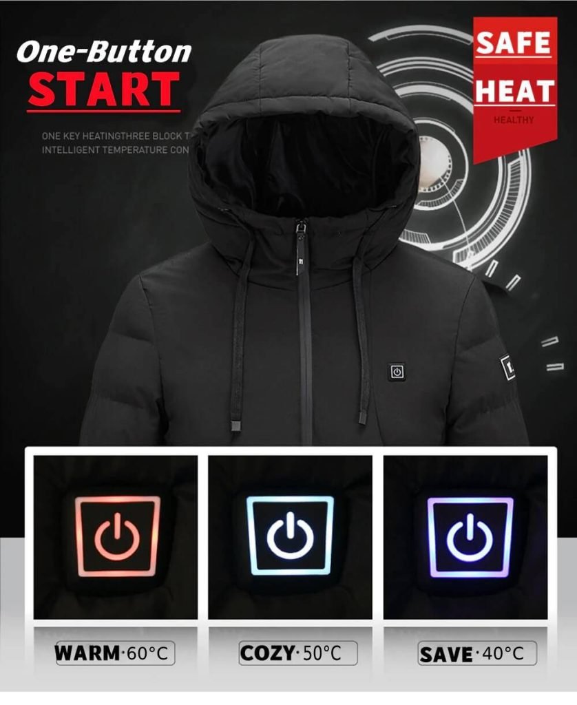 UooneeQ™ Rechargeable Heated Jacket 13 | UooneeQ™ Technologies Rechargeable Heated Jacket (44)