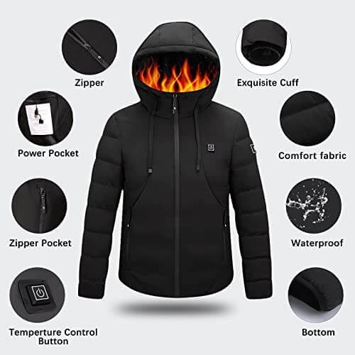 UooneeQ™ Rechargeable Heated Jacket 15 | UooneeQ™ Technologies Rechargeable Heated Jacket (13)