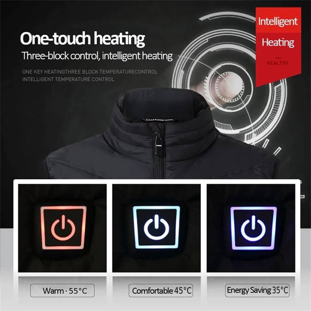 UooneeQ™ Rechargeable Heated Vest 14 | UooneeQ™ Technologies Rechargeable Heated Vest