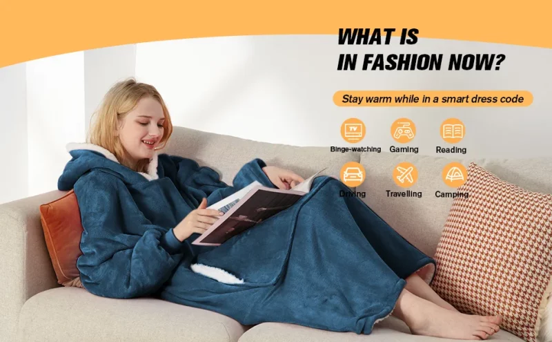 UooneeQ™ Wearable Blanket Hoodie - Image 8